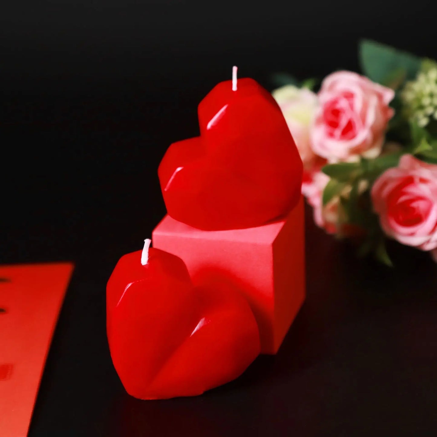 Scented Red Heart Candle Valentine's Day Romantic Gift for Her Anniversary Home Decor Aromatic Love Candle